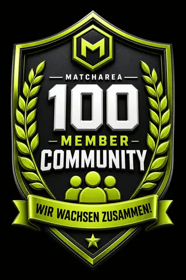 100 Member Community — einer der Plätze 51–100 der Registrierungen auf MatchArea