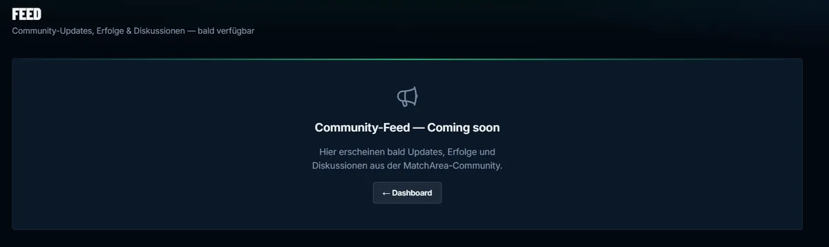 MatchArea Feed — Community im Amateurfußball